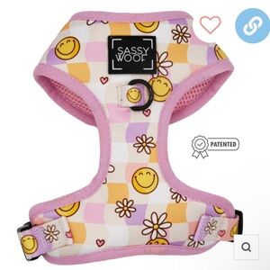 NEW Sassy Woof DOG ADJUSTABLE HARNESS - DAISY ME ROLLING LARGE